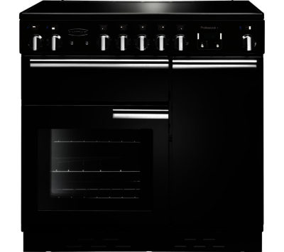 RANGEMASTER  Professional 90 Electric Ceramic Range Cooker - Black & Chrome